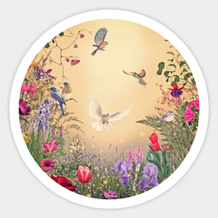 The Garden of the Birds Sticker